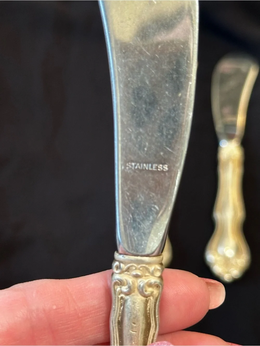George & Martha Westmorland Sterling Silver Handled Butter Spreader Vintage